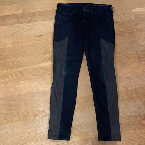 Rag & Bone Grand Prix Motorcross Midnight Skinny Jeans Size 27 - Picture 2 of 6